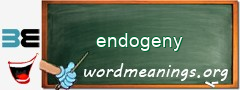 WordMeaning blackboard for endogeny